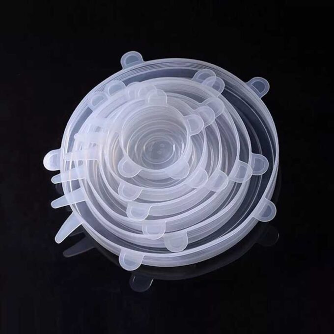 Tapas de silicona reutilizables x6